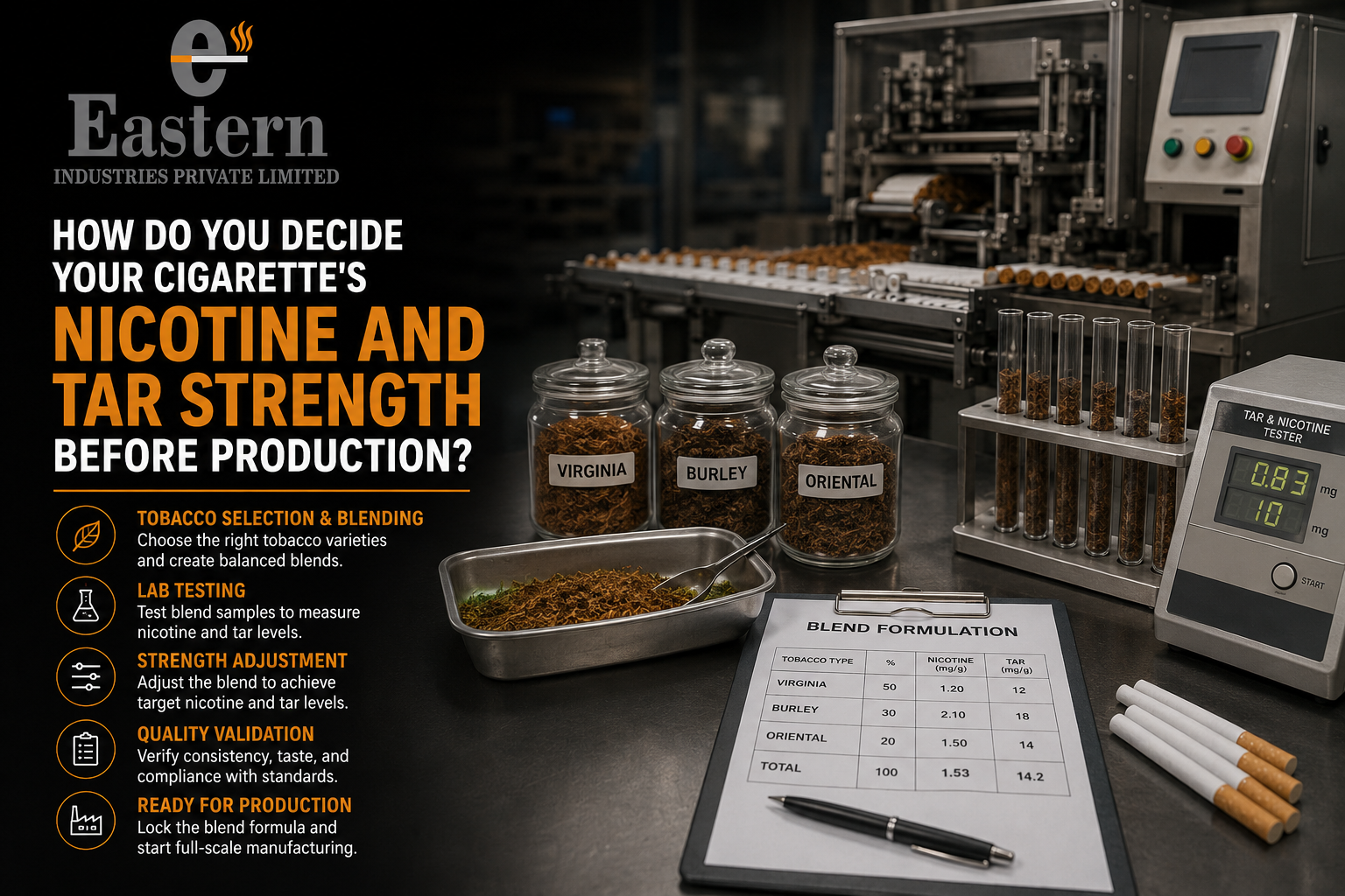 How Do You Decide Your Cigarette’s Nicotine and Tar Strength Before Production